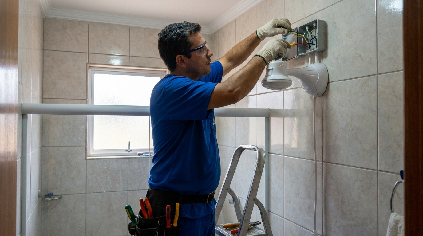 Instalacao de chuveiro eletrico profissional em Duque de Caxias‑RJ