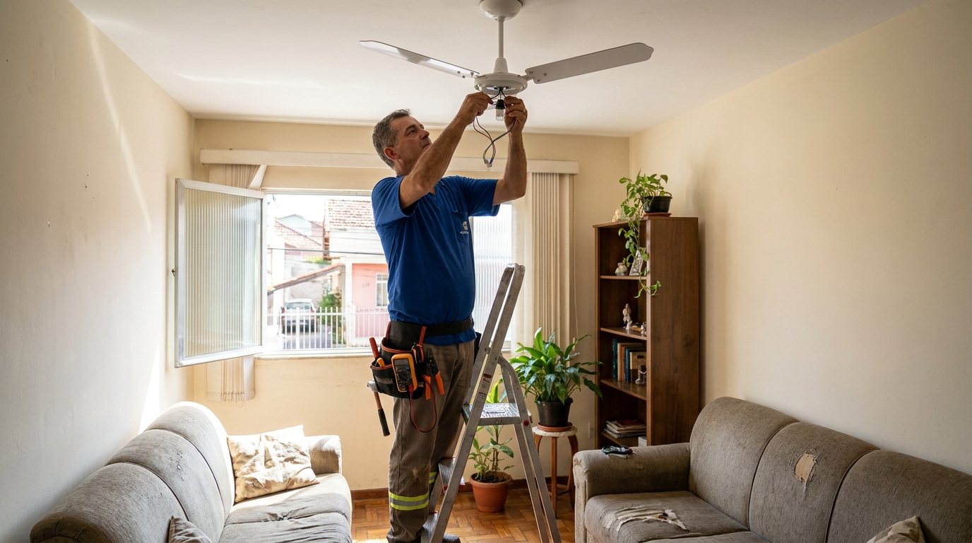 Instalacao de ventilador de teto em Duque de Caxias‑RJ